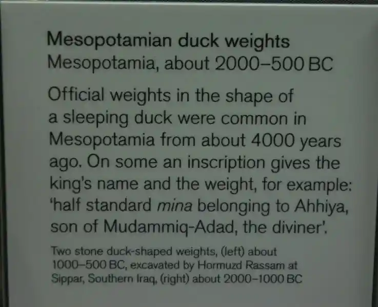 Mesopotamian duck weights